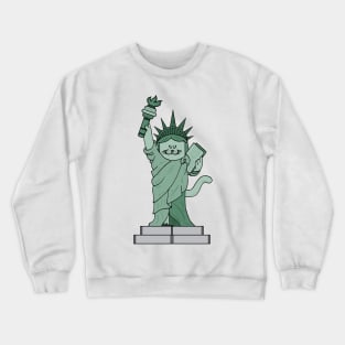 The cat statue of liberty Crewneck Sweatshirt